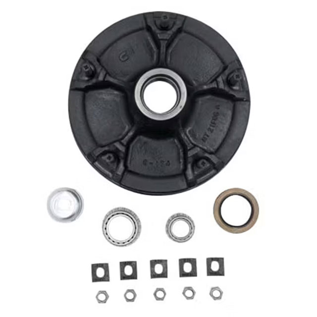 (image for) Utility Trailer Hub/Drum 5-Spoke #42 Spindle 12 X 2" Drum 2 1/4" Seal 6-7k Axle Dexter #8-174-5UC3-225