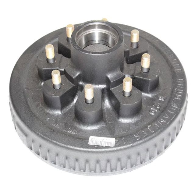 (image for) Trailer Hub/Drum With Races & Studs 8 Bolt On 6 1/2" #42 Spindle 9/16" Studs 12" x 2" Drum 5.2k-7k Axle Dexter #8-219-13
