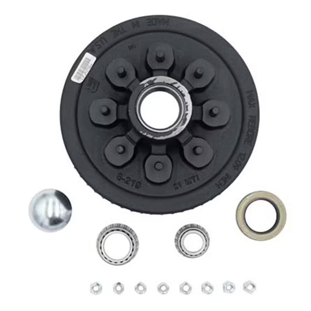 (image for) Trailer Hub/Drum Assembly 8 Bolt On 6.5" 12" X 2" Drum 2.125" Seal 5k - 7k Axle Dexter #8-219-4UC3 & 8-219-4UC3-EZ