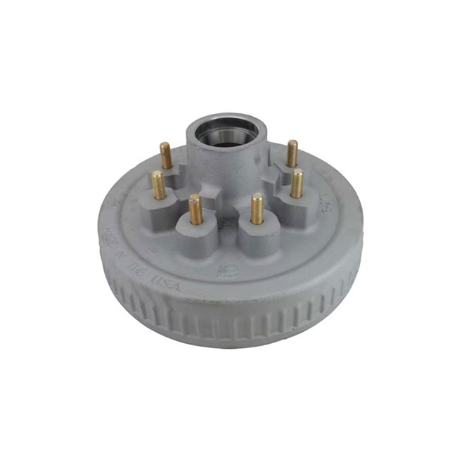 (image for) Marine Trailer Hub/Drum With Races & Studs 8 Bolt On 6.5" #42 Spindle 12" X 2" Drum 5.2-7k Axle Dexter #8-219-50