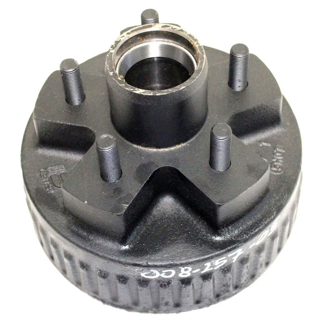 (image for) Trailer Hub/Drum With Races & Studs 5 Bolt On 4.5" BTR Spindle Electric Brake 2.2k Axle Dexter #8-257-5
