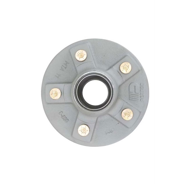 (image for) Marine Trailer Idler Hub With Races & Studs 5 Bolt On 4.5" BT8 Spindle 6.5" Flange 2.2k Axle Dexter #8-258-50
