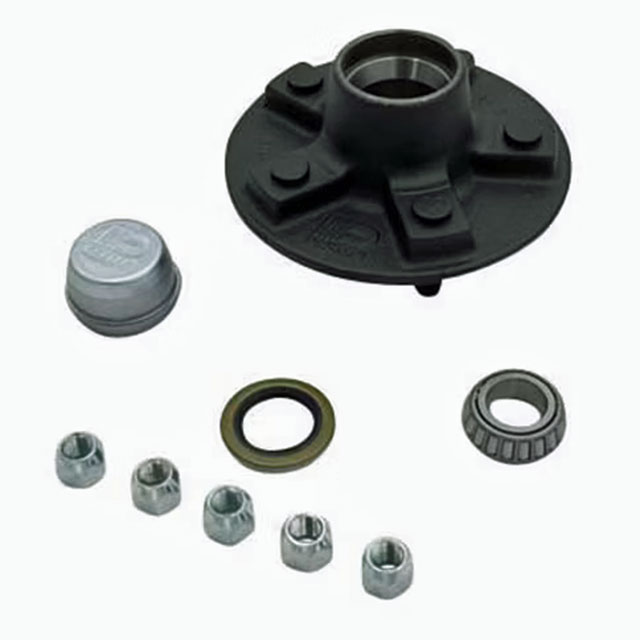 (image for) Trailer Idler Hub Assembly 5 Bolt On 4.5" BT8 Spindle 6 1/2" Flange 2.2k Axle Dexter #8-258BTUC1