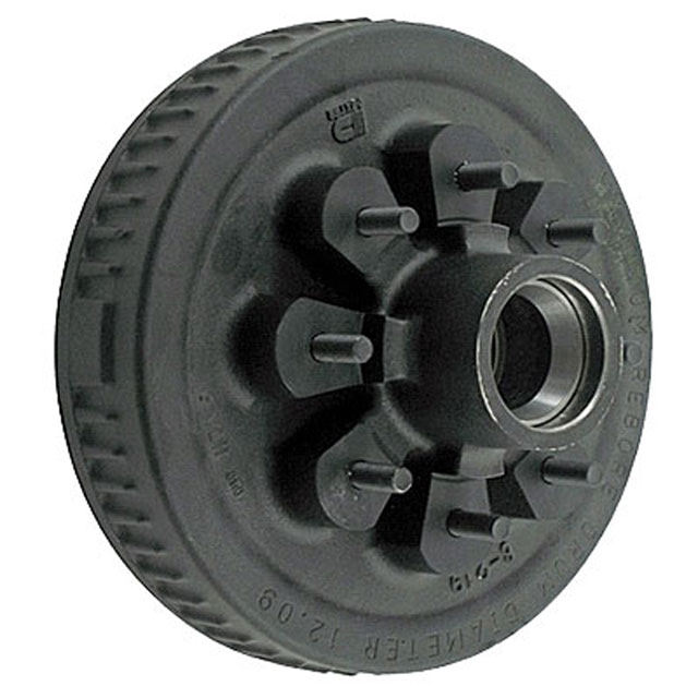 (image for) Trailer ABS Hub/Drum With Races & Studs 8 Bolt 6 1/2" 12 1/4" X 3 3/8" Drum 9/16" Studs Dexter #8-285-13