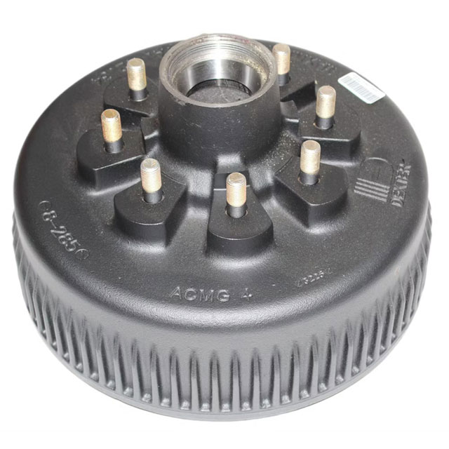 (image for) Trailer Non-ABS Oil Bath Hub/Drum With Races & Studs 8 Bolt On 6 1/2" 9/16" Studs 4.75" Pilot 8K Axle Dexter #8-285-9