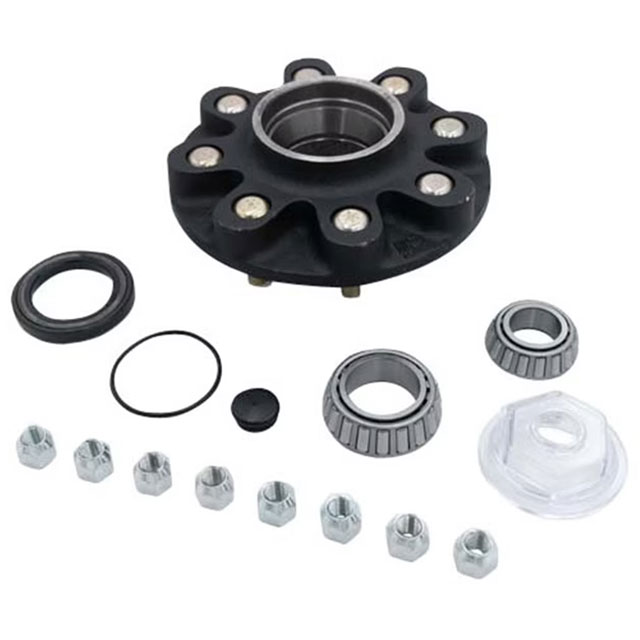 (image for) Trailer Oil Bath Hub Assembly 8 On 6.5" 12 1/4" X 3 3/8" Drum 9/16" Studs 8K Axle Dexter #8-287-14UC1