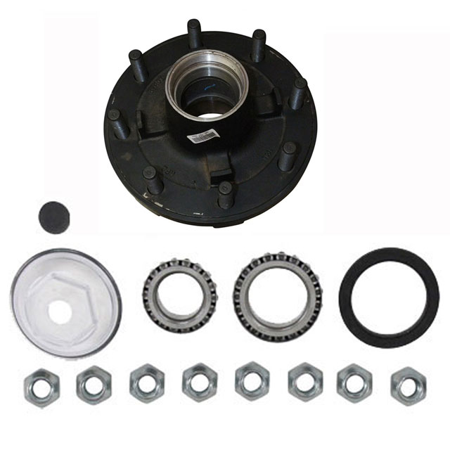 (image for) Trailer 2 Piece Oil Bath Hub/Drum Complete Hub Assembly 8 Bolt On 275MM 15k Axle Dexter/Redneck #8-401-5UC1