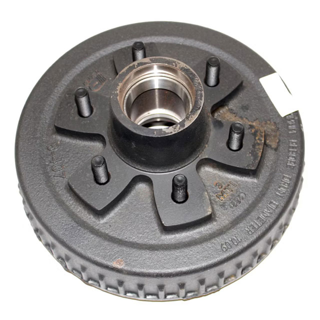 (image for) Trailer Hub/Drum With Races & Studs 6 Bolt On 5.5" #44 Spindle 10" X 2.25" Drum 4.4k Axle Dexter #8-407-5