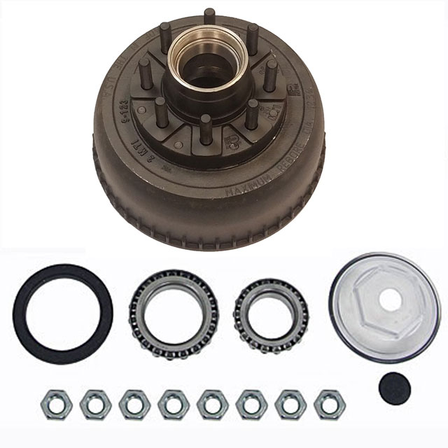 (image for) Trailer Oil Bath Hub/Drum Assembly 8 Bolt 6 1/2" 12 1/4" X 3 3/8" Drum 9k-10K GD Dexter #8-430-5UC3