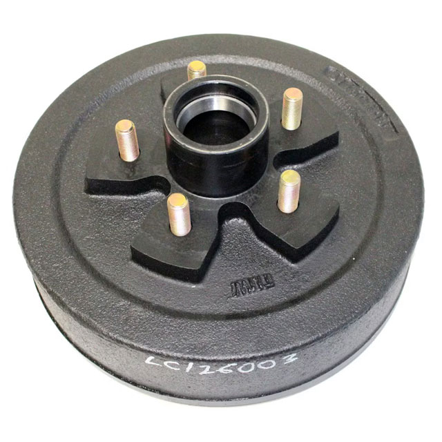 (image for) Trailer Hub/Drum With Races & Studs 5 Bolt On 4.5" #84 Spindle 10" X 2.25" Drum 3.5k Axle Dexter #84546