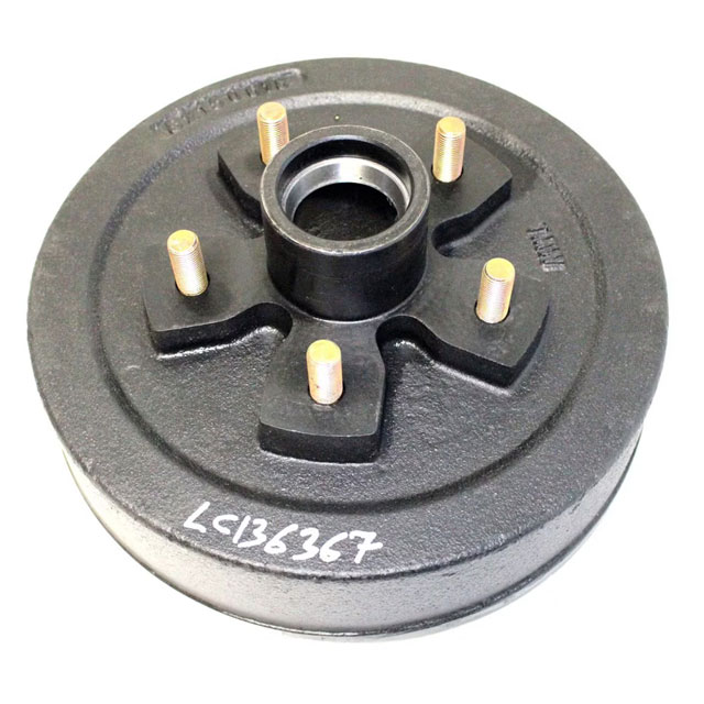 (image for) Trailer Hub/Drum With Races & Studs 5 Bolt On 5" #84 Spindle 10" X 2.25" Drum 3.5k Axle Dexter #84556