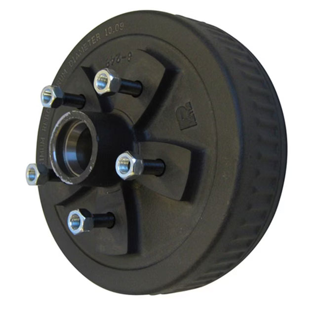 (image for) Trailer Hub/Drum With Races & Studs 5 Bolt On 5.5" #84 Spindle 10" X 2.25" Drum 3.5k Axle Dexter #84557