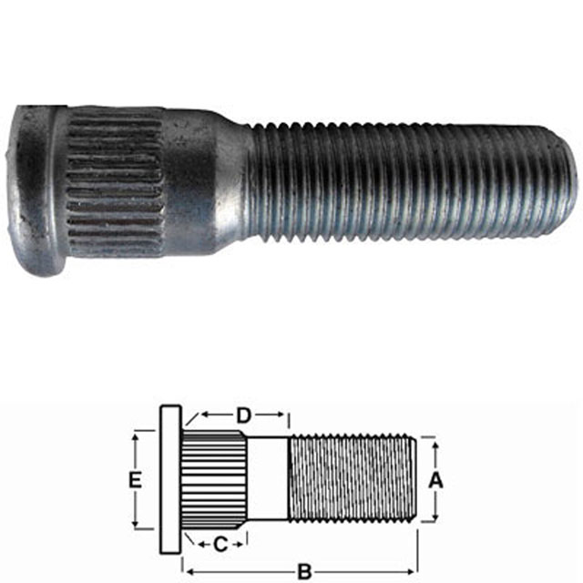 (image for) Trailer Drive In Wheel Studs 5/8 X 3'' Rockwell/Hayes/Al-Ko Axles Dexter/Redneck #D090737