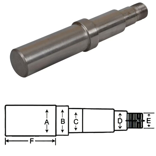 (image for) Trailer #84 Axle Spindle Only 1.75" Round Dexter/Redneck #R20484LNW