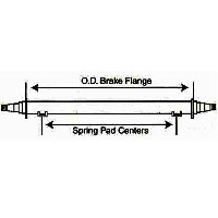 (image for) 10k HD Straight Trailer Axle Beam 5" Round Air Brake Spider