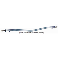 (image for) 7,000 Lb. Straight Trailer Axle Beam 3" Round Flanged Galvanized