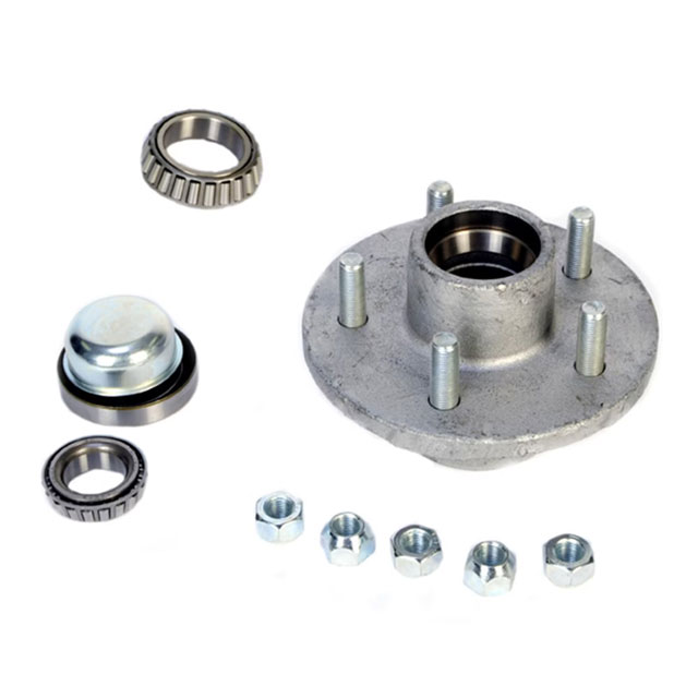 (image for) Marine Trailer Idler Hub Assembly 5 Bolt On 4.5" #84 Spindle 3.5k Axle Pre-Greased Boxed Trailer Parts Pro #GVH84545BX