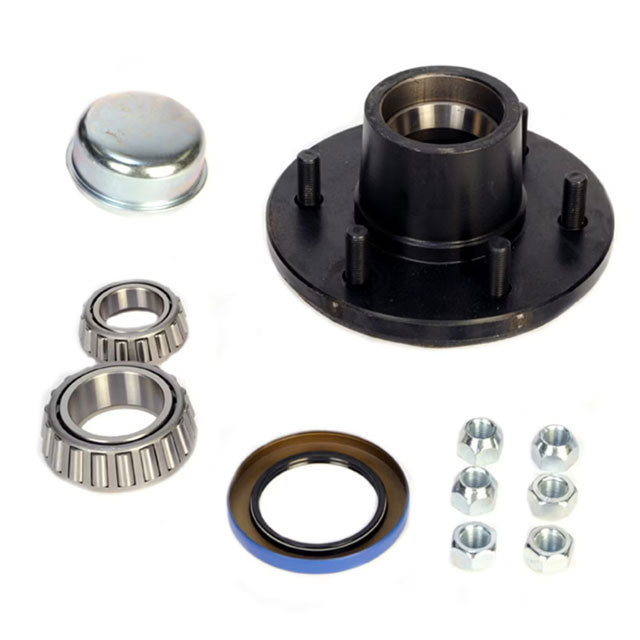 (image for) Trailer Idler Hub Assembly 6 On 5.5" #42 Spindle 2 1/4" Seal 6K Axle Pre-Greased Boxed Trailer Parts Pro #H42655BX