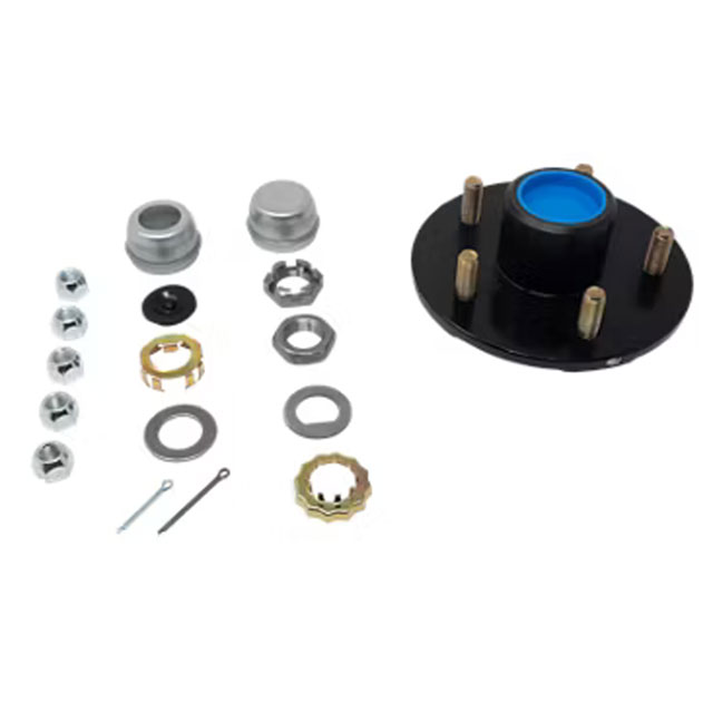 (image for) Trailer Idler Hub Assembly 5 Bolt On 5" #84 Spindle 3.5k Axle Pre-Greased Dexter/Redneck #H84550BX