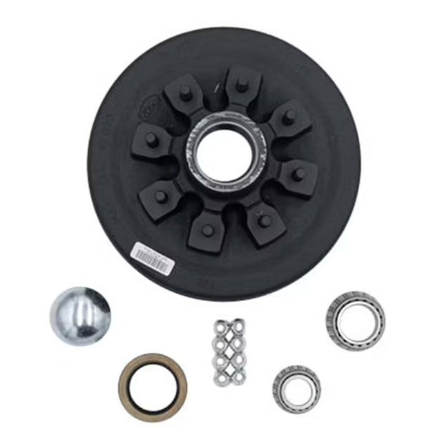 (image for) Trailer Hub/Drum Assembly 8 Bolt On 6.5" #42 Spindle 12" X 2" Drum 2/14" Seal 1/2" Studs 5.2-7k Axle Trailer Parts Pro #HD42866UC3 & HD42866UC3-ZL