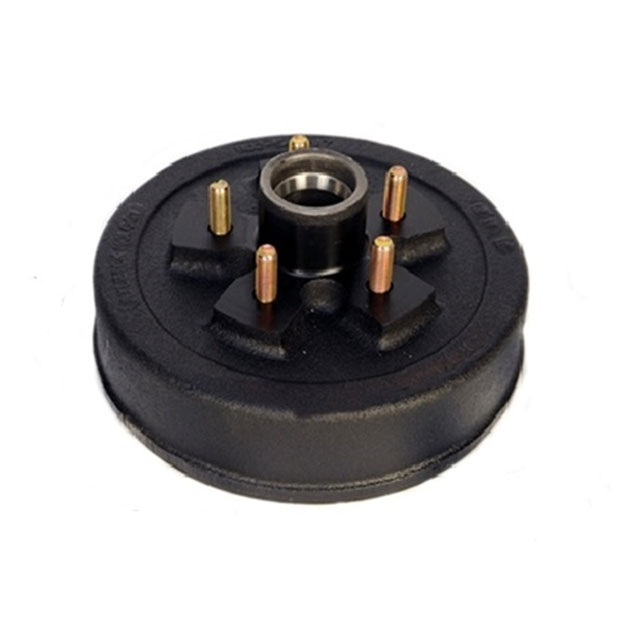 (image for) Trailer Hub/Drum With Races & Studs 5 Bolt On 4.5" #84 Spindle 10" X 2.25" Drum 3.5k Axle Trailer Part Pro #HD84546