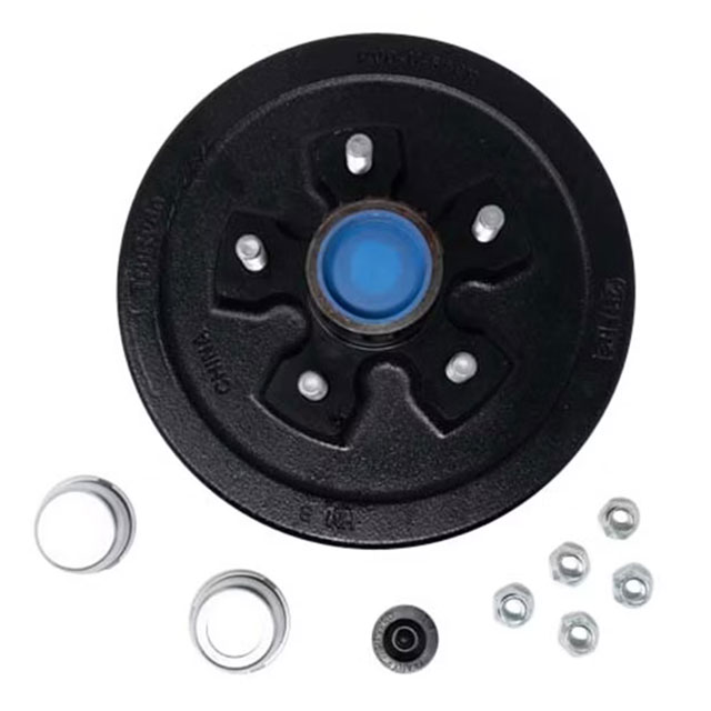(image for) Trailer Hub/Drum Assembly 5 Bolt On 4.75" #84 Spindle 10" X 2.25" Drum 3.5k Axle Pre-Greased Boxed Trailer Parts Pro #HD845476BX