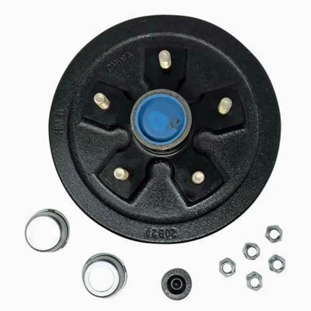 (image for) Trailer Hub/Drum Assembly 5 Bolt On 5.5" #84 Spindle 3.5k Axle Pre-Greased Boxed Trailer Parts Pro #HD84557BX
