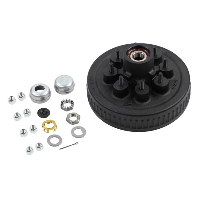 (image for) Trailer Hub/Drum Assembly 8 Bolt On 6.5" #42 Spindle 1/2" Studs 2 1/4 Seal 5.2k - 7K Axle Dexter #K08-219-1G