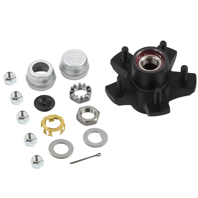 (image for) Trailer Idler Hub Assembly 5 Bolt On 4.75" #84 Spindle 3.5 Axle Pre-Greased Dexter #K08-248-2G