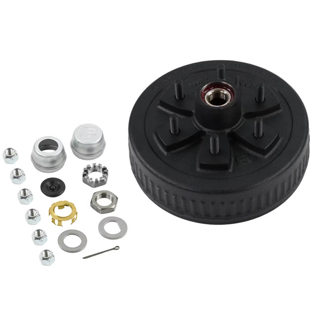 (image for) Trailer Hub/Drum Assembly 6 Bolt On 5.5" #84 Spindle 10" X 2.25" Drum 3.5k Axle Dexter #K08-250-1G