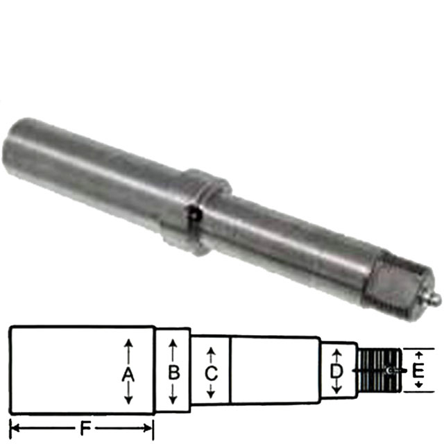 (image for) Trailer BTR Ez-Lube Axle Spindle 1.2" Round X 4" Stub Dexter/Redneck #R104BTREZLNW