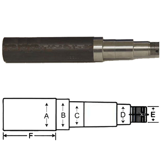 (image for) Trailer #84 Axle Spindle Only 6.5" Shank Dexter/Redneck #R2061-284LNW