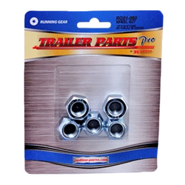 (image for) Trailer Hex Wheel Nuts/Lugs 1/2"-20 X 13/16'' 60° Cone Pkg. Dexter/Redneck #RG01-060