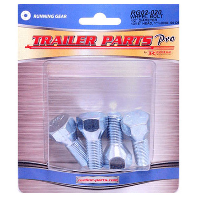 (image for) Trailer Wheel Bolt 1/2" Diameter 7/8" Long Right Hand Thread 60° Cone Pkg. Dexter/Redneck #RG02-020