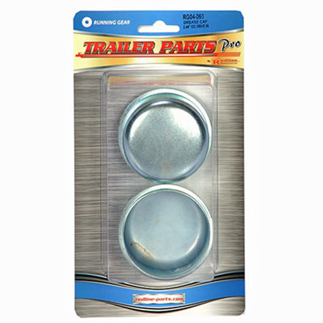 (image for) Trailer Dust-Grease Cap 2.44" O.D. 5.2K Axle 6 Bolt Hub Pkgd Dexter/Redneck #RG04-060