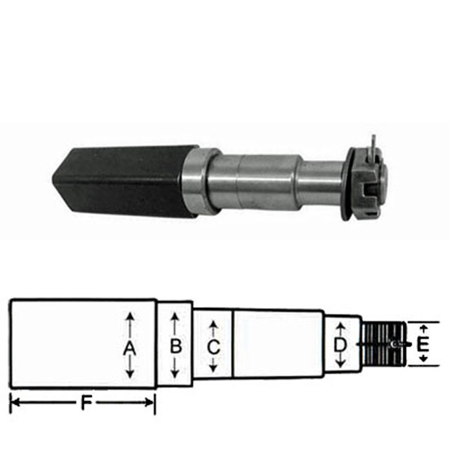 (image for) Trailer #84 Axle Spindle 1.50" Square With Nut Washer & Cotter Pin Dexter/Redneck #SP20484
