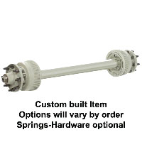 (image for) 15K HD Trailer Axle 865 Duo-Servo Hyd Brake ABS Equip No Springs