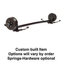 (image for) 3,500 lb. Trailer Axle 4" Drop 5 On 4.5" Electric Brake