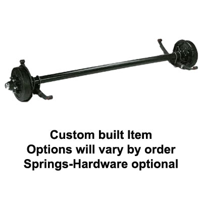 (image for) 3,500 lb. Trailer Axle 4" Drop 5 On 5.5" Hyd Freeback Brake