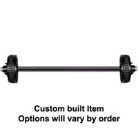 (image for) 3,500 lb. Trailer Axle 6 On 5.5" Straight SS Hydraulic Brake