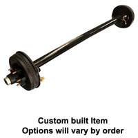 (image for) 6,000 lb. HD Trailer Axle 6 On 5.5" Straight Electric Brake