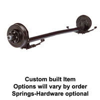 (image for) 6,000 lb. HD Trailer Axle 4" Drop 6 On 5.5" SS Hydraulic Brake
