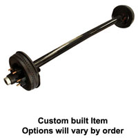 (image for) 6,000 lb. HD Trailer Axle 6 On 5.5" Straight SS Hydraulic Brake