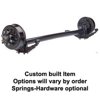 (image for) 6,000 lb. HD Trailer Axle 4" Drop 8 On 6.5" Electric Brake