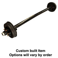 (image for) 6,000 lb. RD Trailer Axle 6 On 5.5" Straight Hyd Freeback Brake