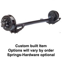 (image for) 6,000 lb. RD Trailer Axle 4" Drop 8 On 6.5" Electric Brake