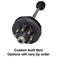 (image for) 6,000 lb. RD Trailer Axle 8 On 6.5" Straight SS Hydraulic Brake