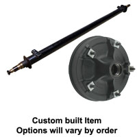 (image for) 6,000 lb. RD Trailer Axle UTG Straight DS Hydraulic Brake