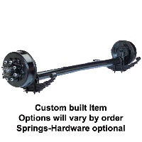 (image for) 8,000 lb. Trailer Axle 4" Drop 8 On 6.5" Electric Brake