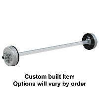 (image for) 3.5K Marine Axle Sq Hyd FB Brake 5 On 4 1/2 Zerk Lube Galv